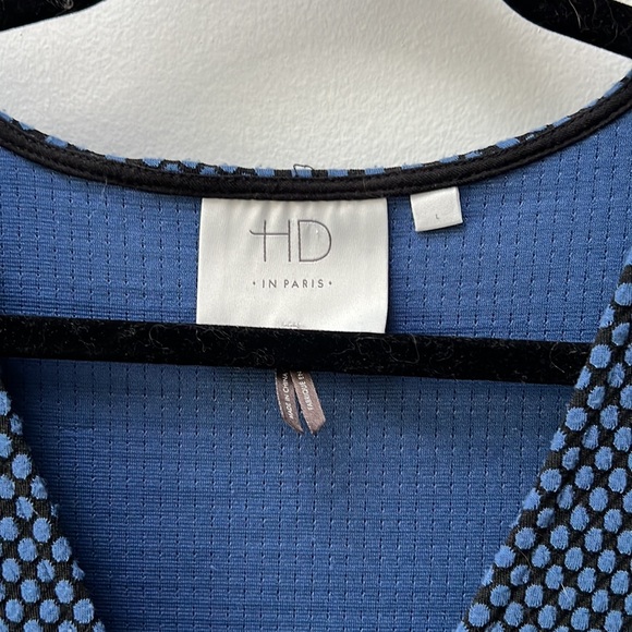 Anthropologie HD in Paris blue polka dot jacquard dress size large (10-12) - Picture 4 of 6